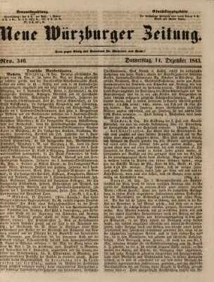 Neue Würzburger Zeitung Donnerstag 14. Dezember 1843