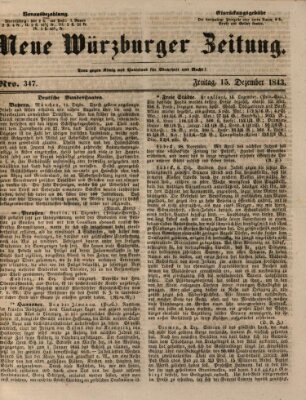 Neue Würzburger Zeitung Freitag 15. Dezember 1843