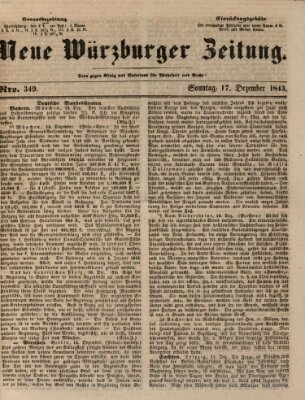 Neue Würzburger Zeitung Sonntag 17. Dezember 1843