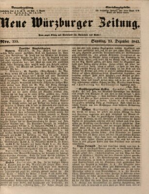 Neue Würzburger Zeitung Samstag 23. Dezember 1843