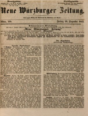 Neue Würzburger Zeitung Freitag 29. Dezember 1843