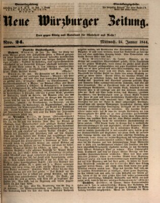 Neue Würzburger Zeitung Mittwoch 24. Januar 1844