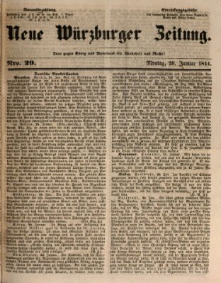 Neue Würzburger Zeitung Montag 29. Januar 1844