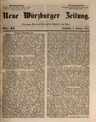 Neue Würzburger Zeitung Samstag 3. Februar 1844