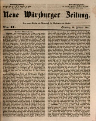 Neue Würzburger Zeitung Samstag 10. Februar 1844