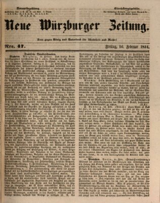 Neue Würzburger Zeitung Freitag 16. Februar 1844