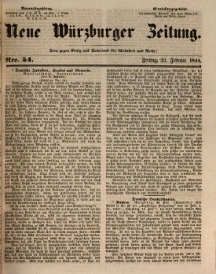 Neue Würzburger Zeitung Freitag 23. Februar 1844