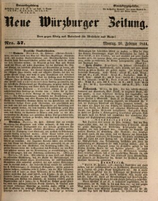 Neue Würzburger Zeitung Montag 26. Februar 1844