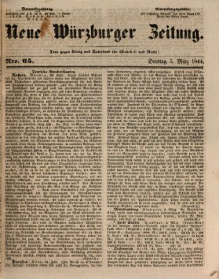 Neue Würzburger Zeitung Dienstag 5. März 1844