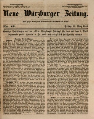 Neue Würzburger Zeitung Freitag 22. März 1844