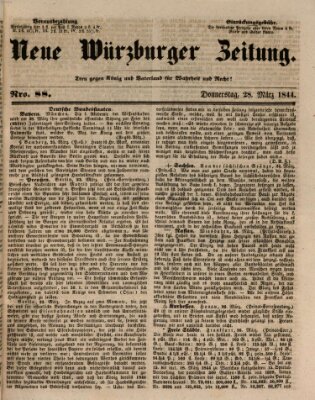 Neue Würzburger Zeitung Donnerstag 28. März 1844