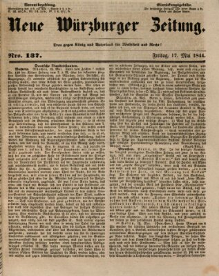 Neue Würzburger Zeitung Freitag 17. Mai 1844