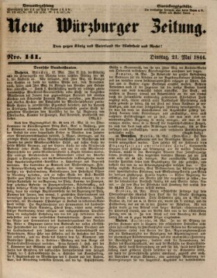 Neue Würzburger Zeitung Dienstag 21. Mai 1844