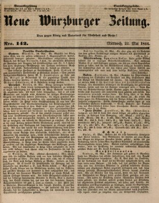 Neue Würzburger Zeitung Mittwoch 22. Mai 1844