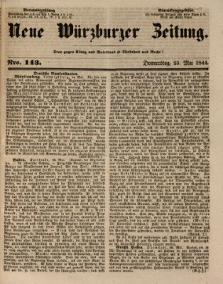 Neue Würzburger Zeitung Donnerstag 23. Mai 1844