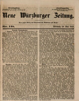 Neue Würzburger Zeitung Mittwoch 29. Mai 1844