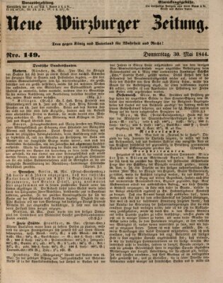 Neue Würzburger Zeitung Donnerstag 30. Mai 1844