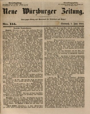 Neue Würzburger Zeitung Mittwoch 5. Juni 1844