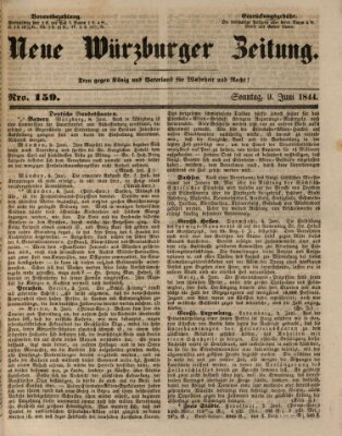 Neue Würzburger Zeitung Sonntag 9. Juni 1844