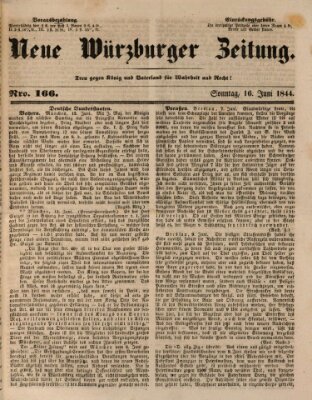 Neue Würzburger Zeitung Sonntag 16. Juni 1844