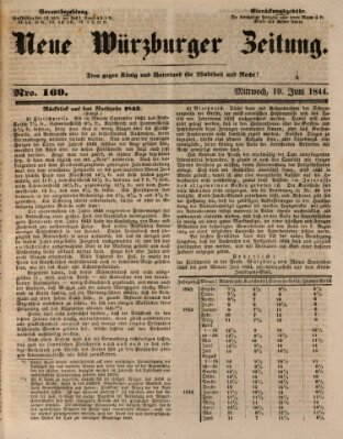 Neue Würzburger Zeitung Mittwoch 19. Juni 1844