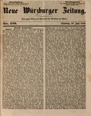 Neue Würzburger Zeitung Samstag 29. Juni 1844