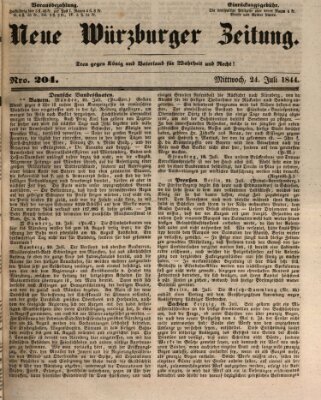 Neue Würzburger Zeitung Mittwoch 24. Juli 1844