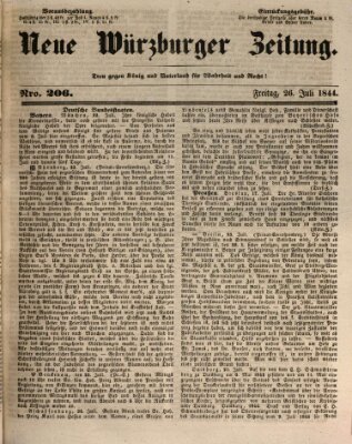 Neue Würzburger Zeitung Freitag 26. Juli 1844