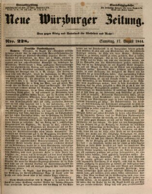 Neue Würzburger Zeitung Samstag 17. August 1844