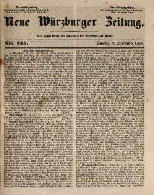 Neue Würzburger Zeitung Dienstag 3. September 1844