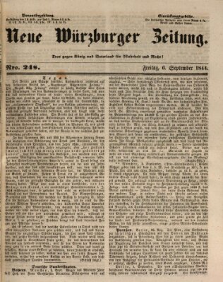 Neue Würzburger Zeitung Freitag 6. September 1844