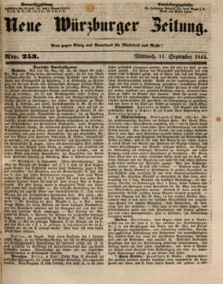 Neue Würzburger Zeitung Mittwoch 11. September 1844