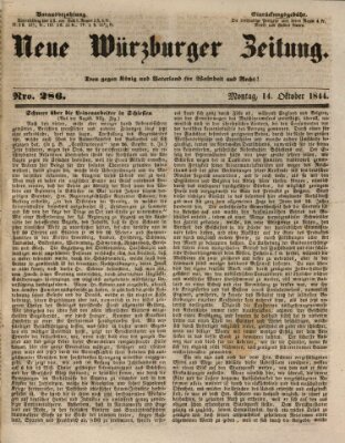 Neue Würzburger Zeitung Montag 14. Oktober 1844