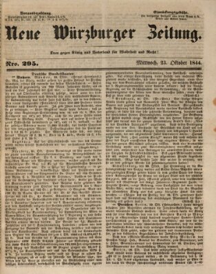 Neue Würzburger Zeitung Mittwoch 23. Oktober 1844