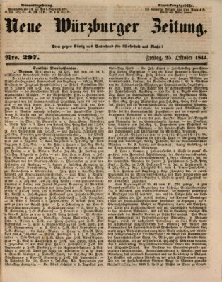 Neue Würzburger Zeitung Freitag 25. Oktober 1844