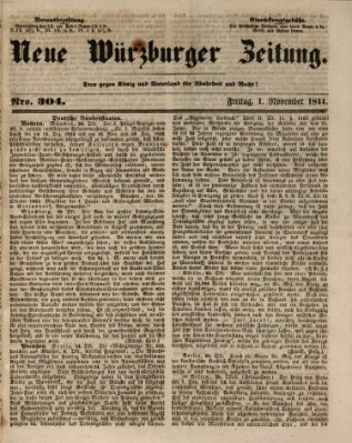 Neue Würzburger Zeitung Freitag 1. November 1844