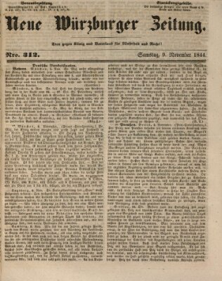 Neue Würzburger Zeitung Samstag 9. November 1844