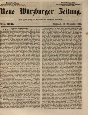 Neue Würzburger Zeitung Mittwoch 13. November 1844