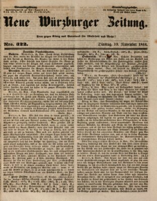 Neue Würzburger Zeitung Dienstag 19. November 1844