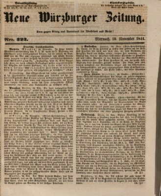 Neue Würzburger Zeitung Mittwoch 20. November 1844