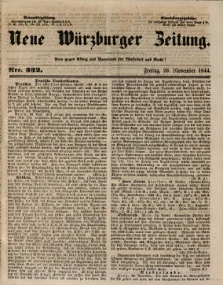 Neue Würzburger Zeitung Freitag 29. November 1844