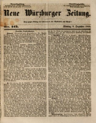 Neue Würzburger Zeitung Montag 9. Dezember 1844