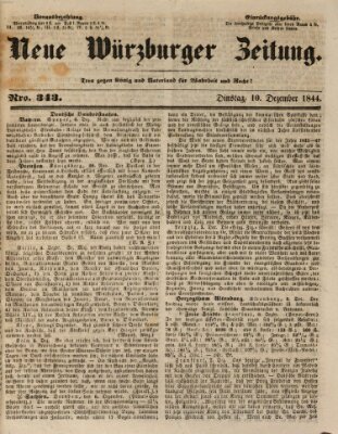 Neue Würzburger Zeitung Dienstag 10. Dezember 1844