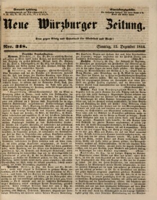 Neue Würzburger Zeitung Sonntag 15. Dezember 1844