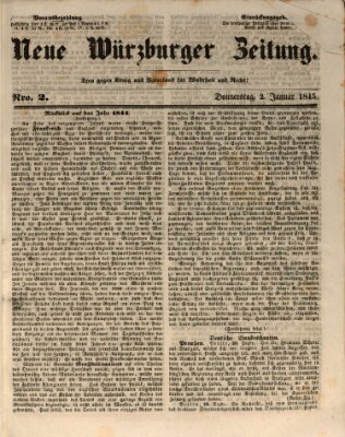 Neue Würzburger Zeitung Donnerstag 2. Januar 1845