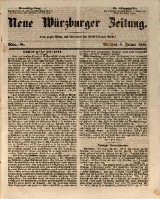 Neue Würzburger Zeitung Mittwoch 8. Januar 1845