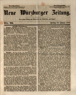 Neue Würzburger Zeitung Freitag 10. Januar 1845