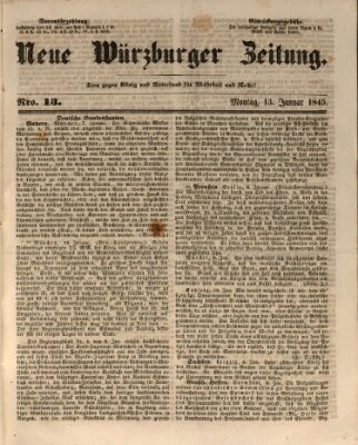 Neue Würzburger Zeitung Montag 13. Januar 1845