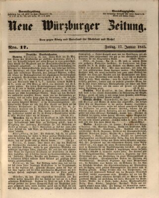 Neue Würzburger Zeitung Freitag 17. Januar 1845