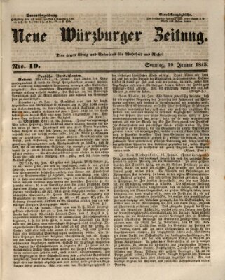 Neue Würzburger Zeitung Sonntag 19. Januar 1845